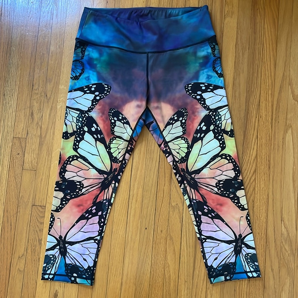 Matymats Butterfly Crop Leggings - Large